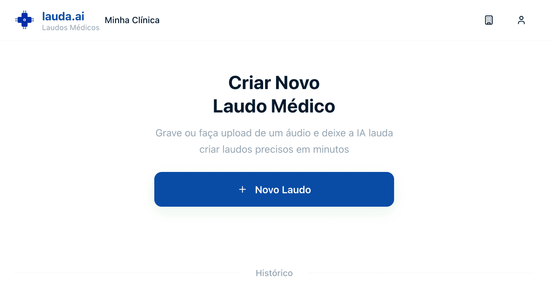 Capa do projeto Lauda.ai — geração de laudos médicos com IA
