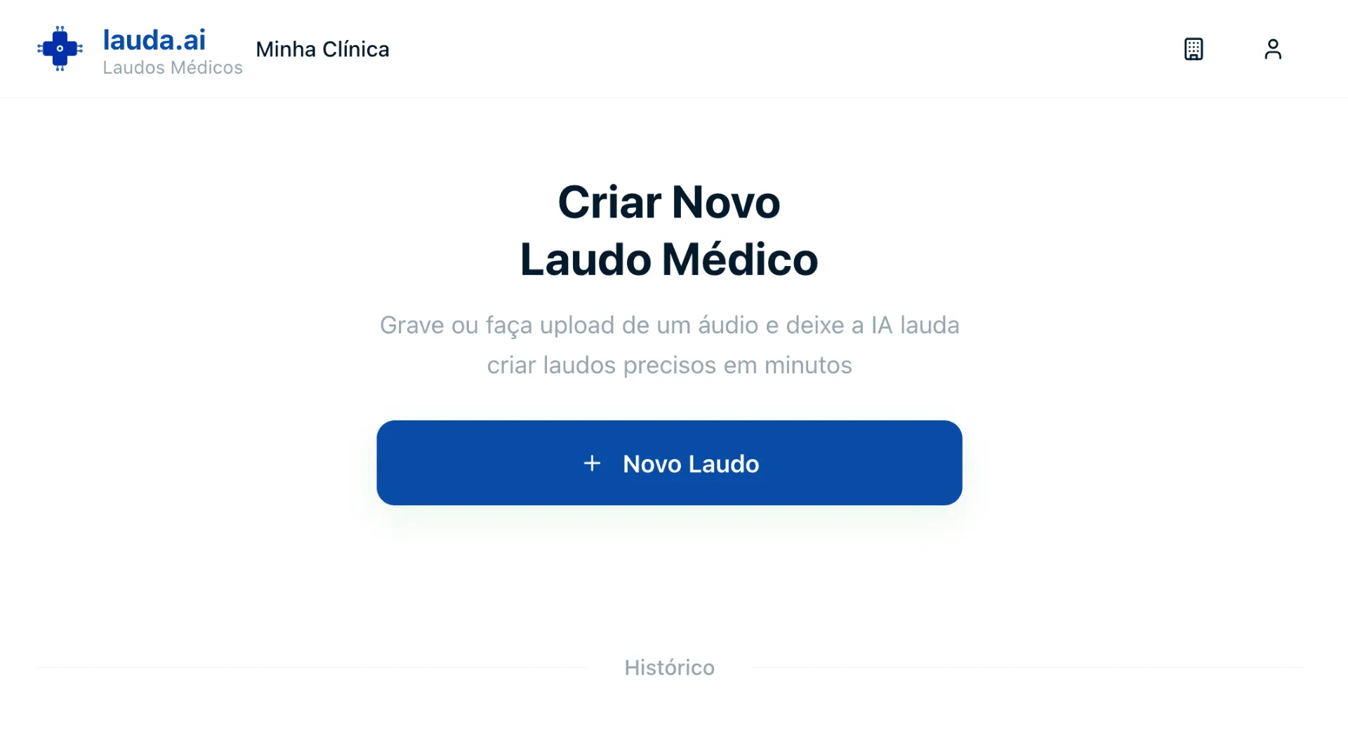 Capa do projeto Lauda.ai — geração de laudos médicos com IA